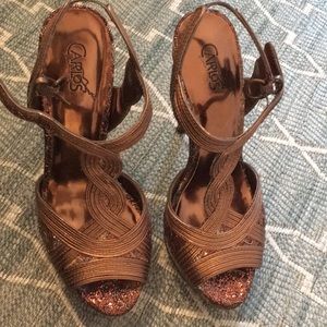 Carlos Santana glittery heels